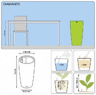 office plants lechuza diamante